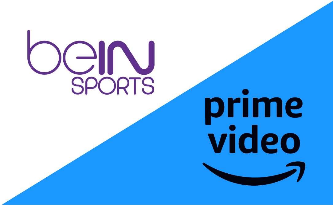 beIN Sports and Prime Video logos