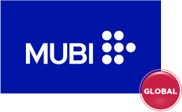 MUBI logo with a Global sticker