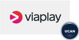 Viaplay logo with a UCAN Sticker