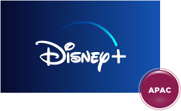 Logo Disney+ con sticker de APAC